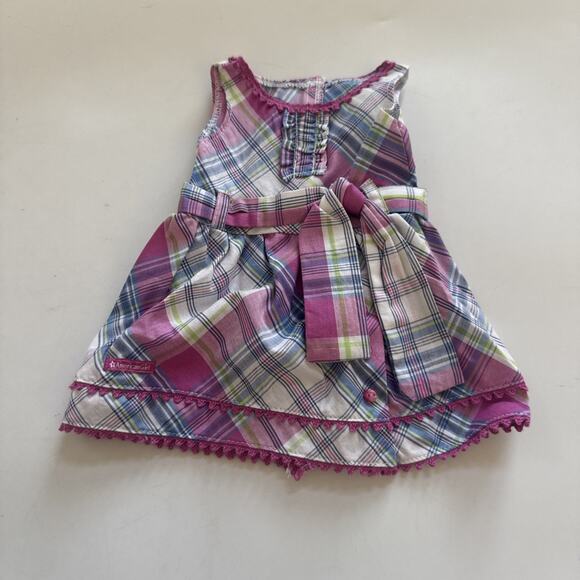 American Girl Doll Plaid Party Dress Outfit Retired NO Barette EUC Clothes - Picture 2 of 10